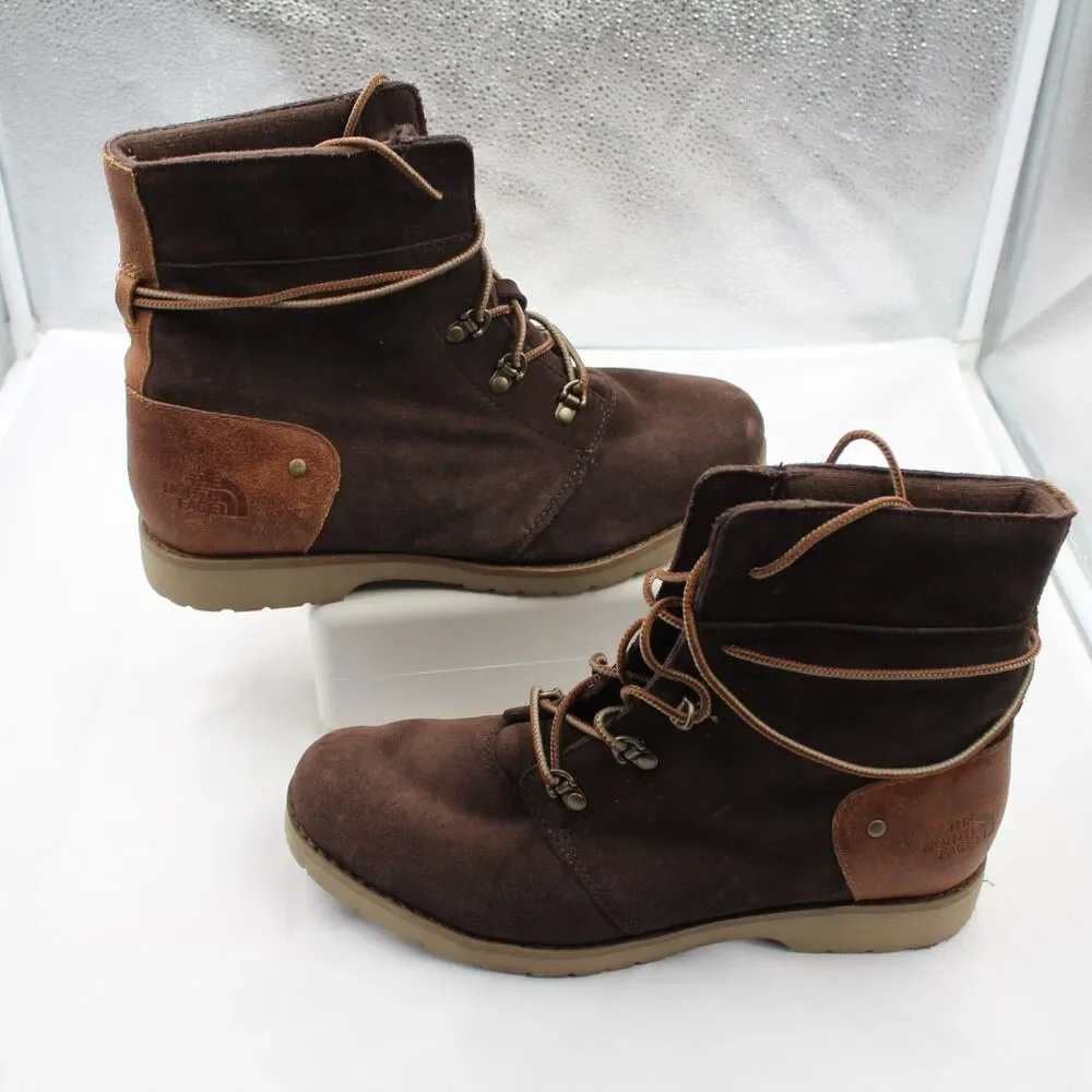The North Face Ballard Lace II Suede Ankle Boots Women's Size 10 Brown Leather